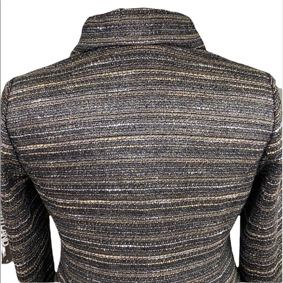 Chico’s Brown Foiled Tweed Jacket - Picture 9 of 15